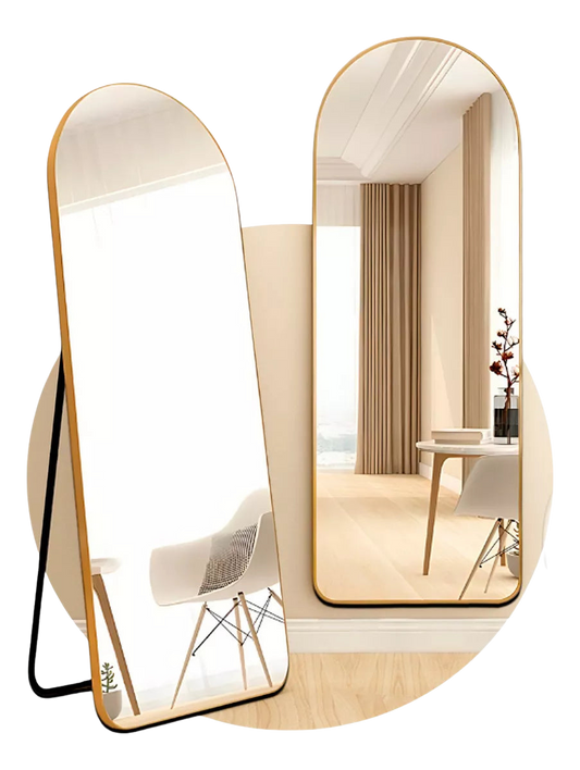 Pinterest Mirror with Stand and Gold Frame – On Sale